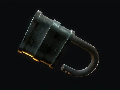 Old Padlock 2  Low-poly 3D model