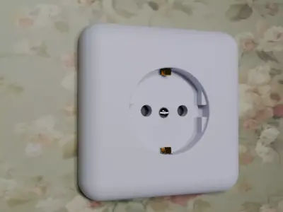 Schuko socket Free 3D model