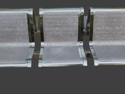 Airport bench 3D model