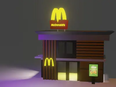 McDonalds Low-poly 3D model
