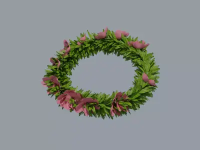 Laurel Wreath Cherry Tree Low-poly 3D model