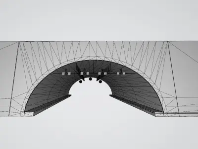 Northern Marmara Highway Road With Props 3D model