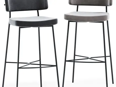 Marlen Bar Chair by TrabA 3D model