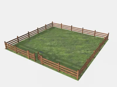  corral for livestock Low-poly 3D model