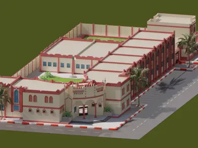 arabic School complex 3D model