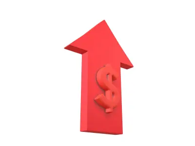 Price Up Symbol V1 006 Low-poly 3D model