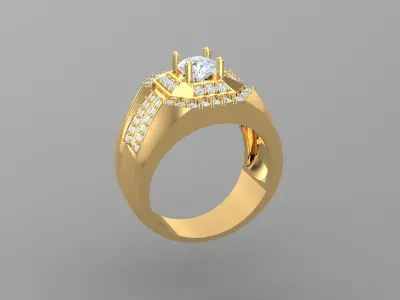  ring men 3D print model 3D print model