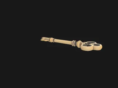 antique 1950s key design Low-poly 3D model purchase
