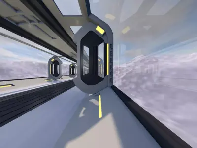 Corridor Interior 3D model shop