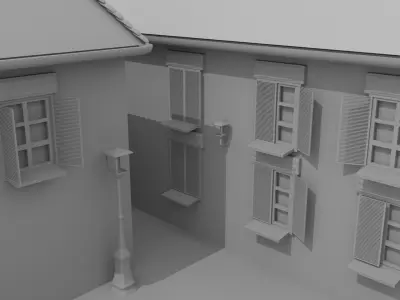 Village Town 3D model
