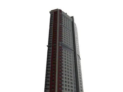 Moscow House Building18 Low-poly 3D model