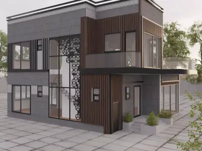 exterior villa 3D model