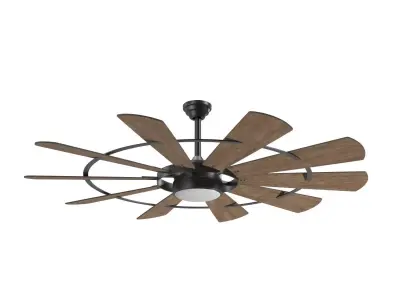 Henderson Integrated LED Indoor Ceiling Fan with Light PBR 3D model