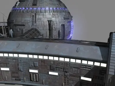 Orbital space station 3D model
