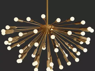 LAMPARA  SPUTNIK Icono del diseno 3D model