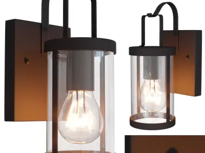 Lucide LINDELO - Outdoor wall light wall mounted 3D model