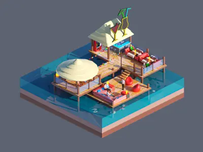 land 54A Low-poly 3D model