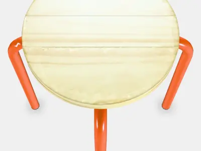 DOMSTEN Stool 1 Low-poly 3D model