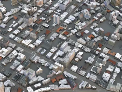 City 97 Low-poly 3D model