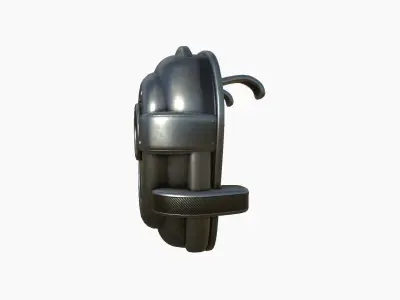 SciFi Backpack C09 Dark Steel - Fashion Character Design Low-poly 3D model