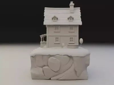 medieval house  3D print model
