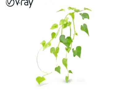 Climbing Ivy Plant Model Pack for Architectural Visualization Low-poly 3D model