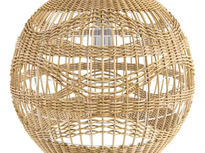 Amara Rattan Pendant Light 3D model