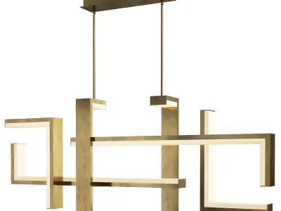 Jackal LED Linear Suspension Light Low-poly 3D model