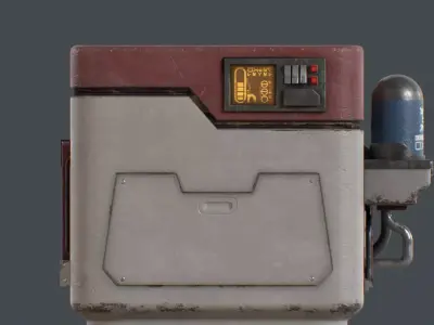 Scifi Futuristic Pot Low-poly 3D model