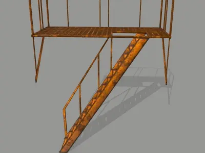 Fire Escape Low-poly 3D model