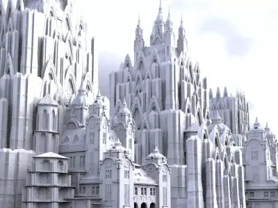 Mines of Moria Dwarf Architecture Kitbash 3D model