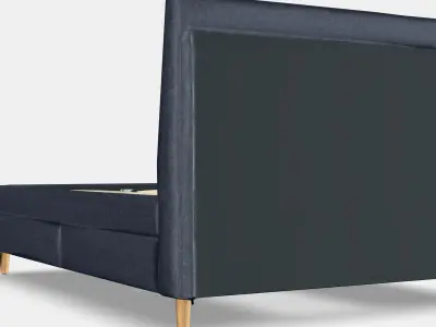 IDANAS Upholstered bed with storage Low-poly 3D model