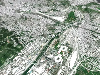  Cityscape Stuttgart Germany 3D model