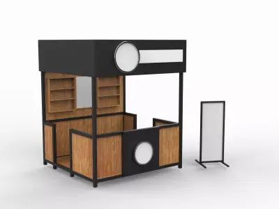 Street Food cart  3D model