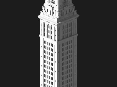 Boston Custom House 3D print model