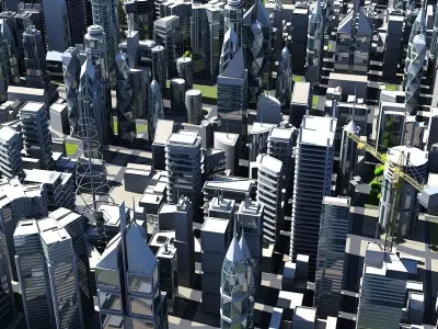 City Builder 1 Tileable 3D model