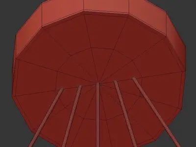 pendulum multi colored glass pendant light 3D model