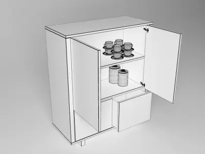 StockholmCabinet Storage Unit 3D model