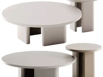 RO ND Colored Coffee Table by DE CI 3D model