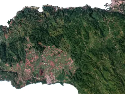 Jamaica Terrain 3D Map 3D model