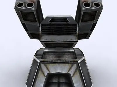 3DRT - Sci-Fi Forces - AA Gun 3  Low-poly 3D model