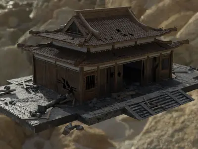 Ancient Temple Ruins 3D model