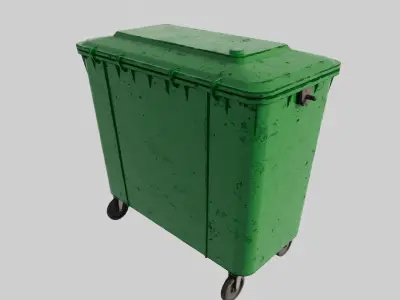 Hong Kong Barrel Type Trash Can 3D model