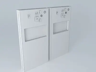 Secure Metal Doors 3D model