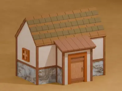 Medieval House Design 3 Low-poly 3D model