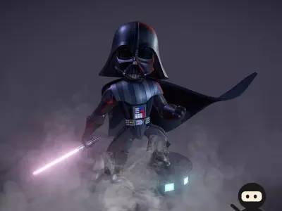 Darth Vader Cartoon  3D model