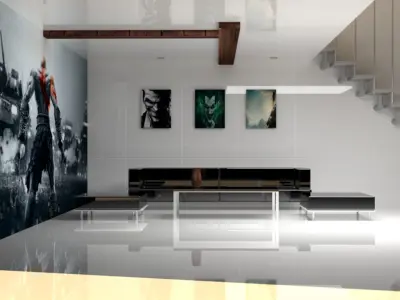 3ds max room 3D model 3D model