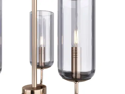 Pallazzo 3 Light Smoked Glass Chandelier 3D model
