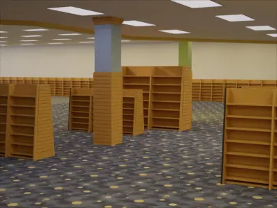 Backrooms The End Library 3D model