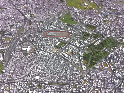 Bengaluru - Bangalore - 3D City Model Low-poly 3D model